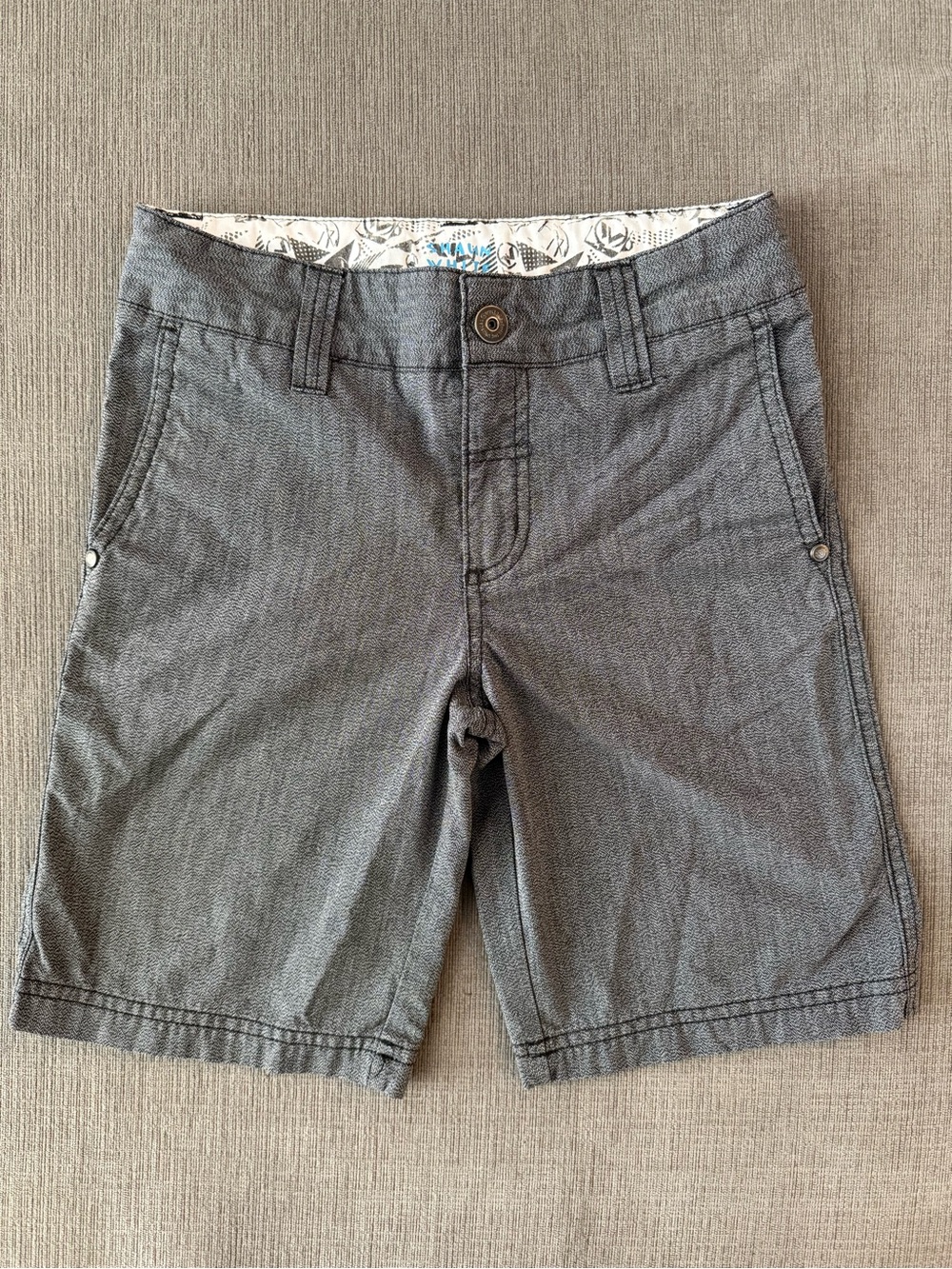 Shaun White Boys Grey Casual Flat-Front Shorts